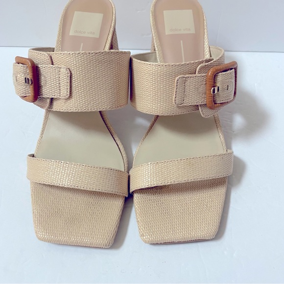 Dolce Vita Posy Heels in Natural Rafia Size 9.5 - Picture 12 of 16